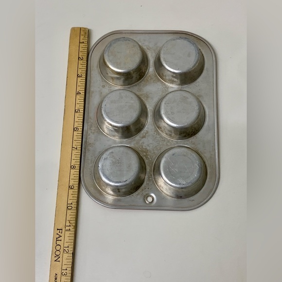 Mid Century Vtg Teflon Coated Aluminum Non Stick Muffin Cupcake Baking Tin - Picture 7 of 11